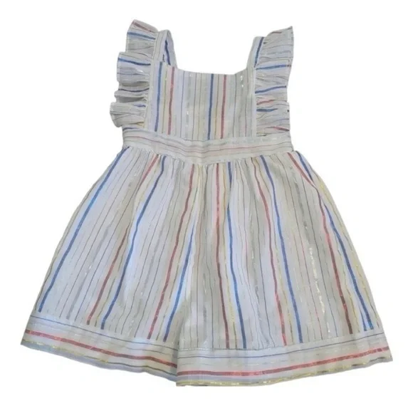 Pastourelle By Pippa & Julie White Striped Glitter Romper Size 24 months - Picture 1 of 5